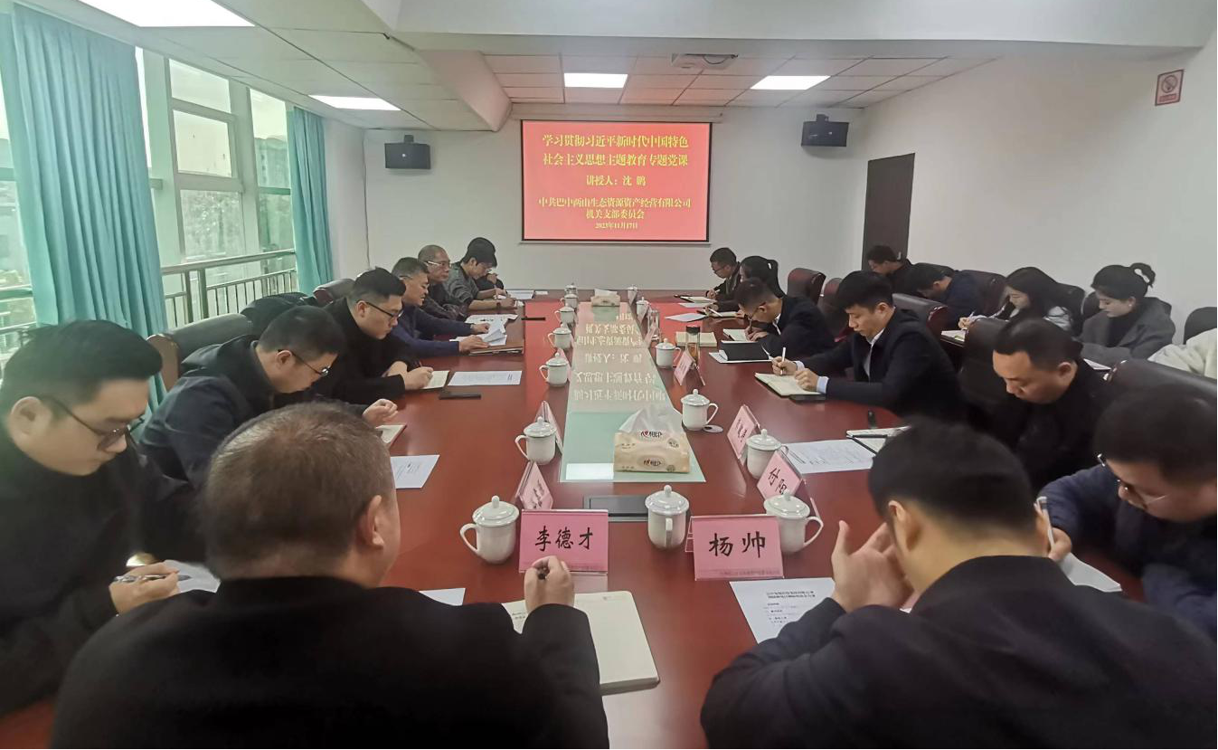 集團(tuán)公司黨委副書記、總經(jīng)理沈鵬到巴中兩山公司講授主題教育專題黨課